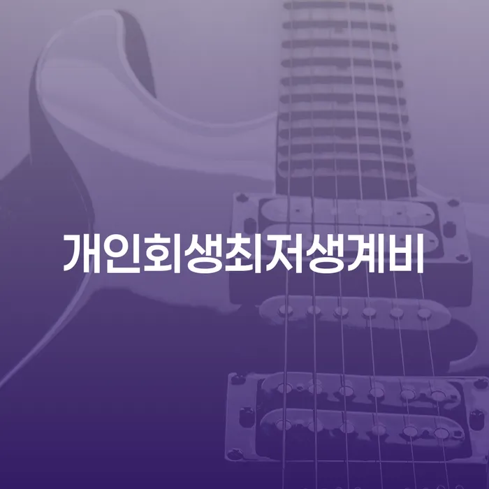 개인회생 신용회복 지식을