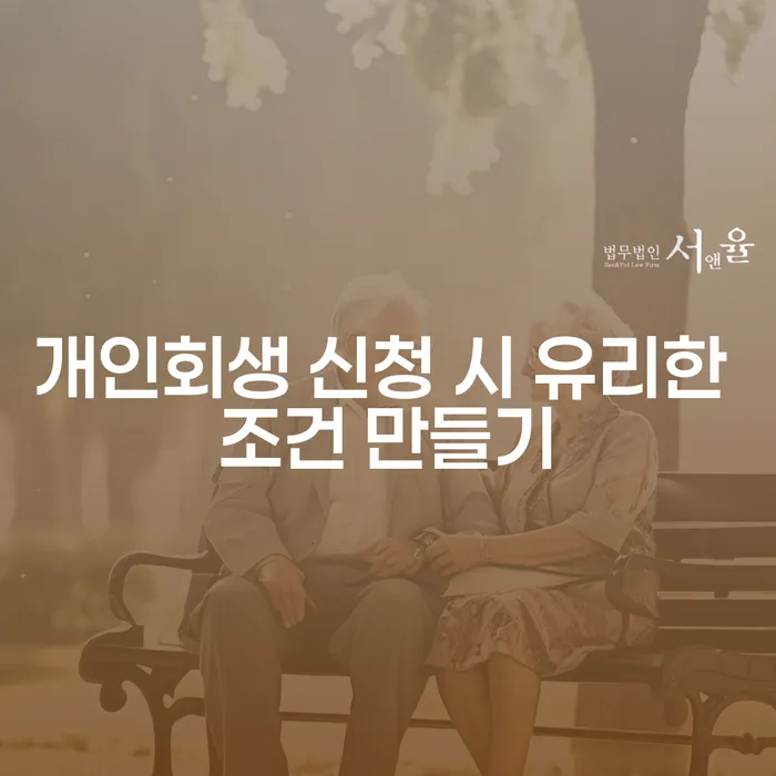 개인회생 신청 시 유리한 조건 만들기는 어떻게 할까요?